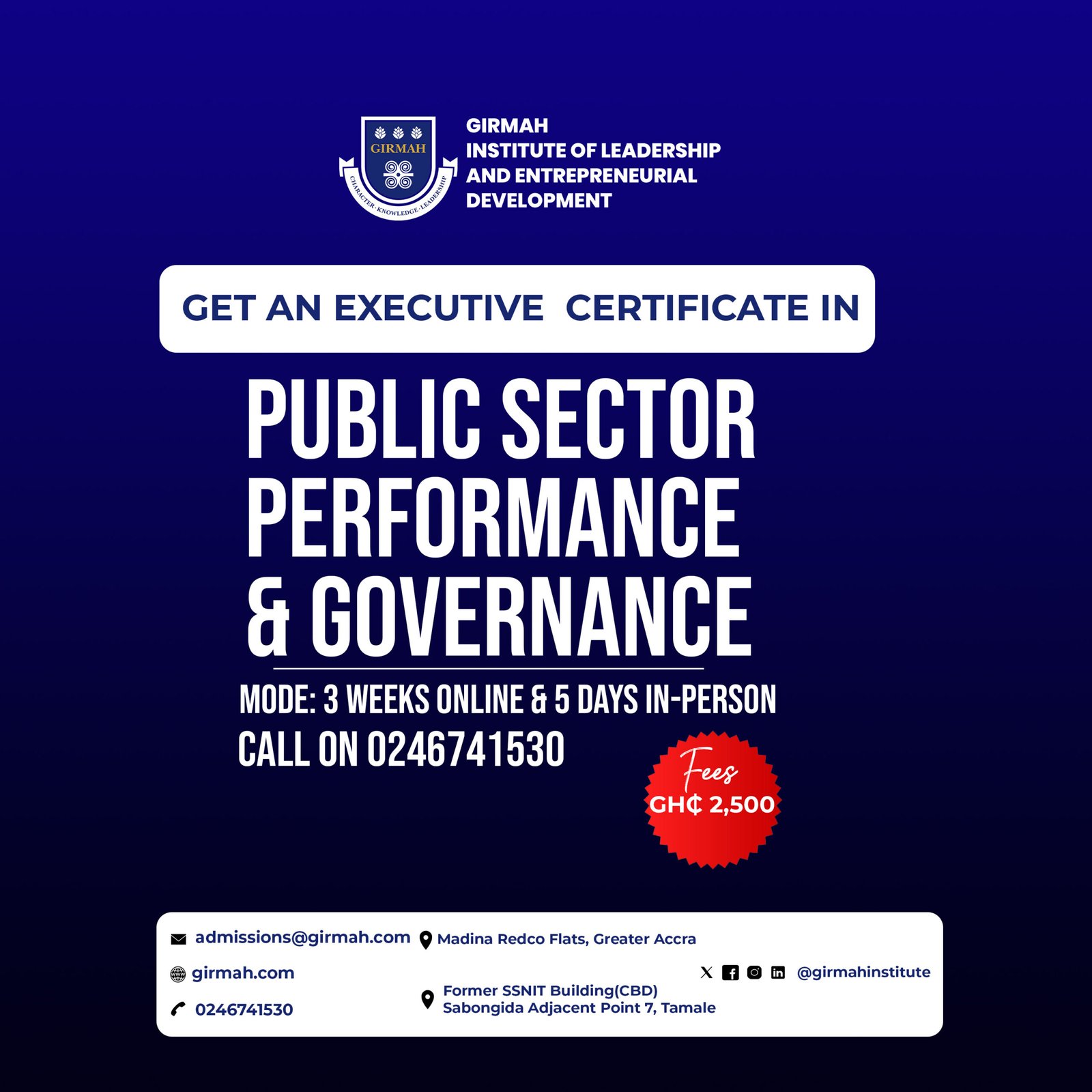 Public Sector Performance & Governance Program